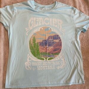Glacier Light Blue Graphic T-Shirt